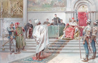 Illustration für Shakespeares Othello (Chromolitho) von Ludovico Marchetti
