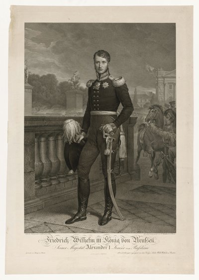 Friedrich Wilhelm III. auf der Place de la Concorde von Ludwig Buchhorn