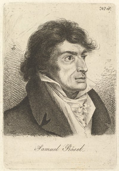 Porträt von Johann Gottlieb Samuel Rösel von Ludwig Emil Grimm