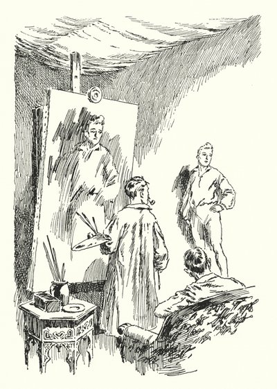Illustration für Das Bildnis des Dorian Gray von Oscar Wilde (Lithografie) von Lui Trugo