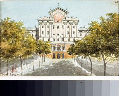 Ansicht des Armenhospizes in Genua von Luigi Garibbo
