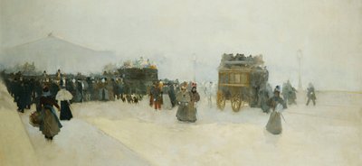Place de la Concorde und der Palais Bourbon von Luigi Loir