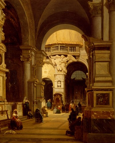 Santa Maria del Popolo Kirche in Rom, von Luigi Marchesi (1825-1862) von Luigi Marchesi