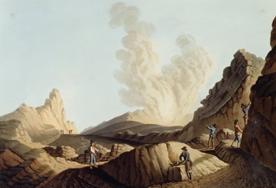 Stromboli-Insel, Krater von Luigi Mayer