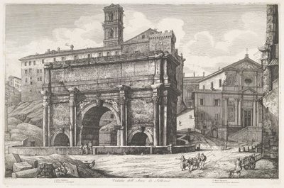 Bogen des Septimius Severus in Rom von Luigi Rossini