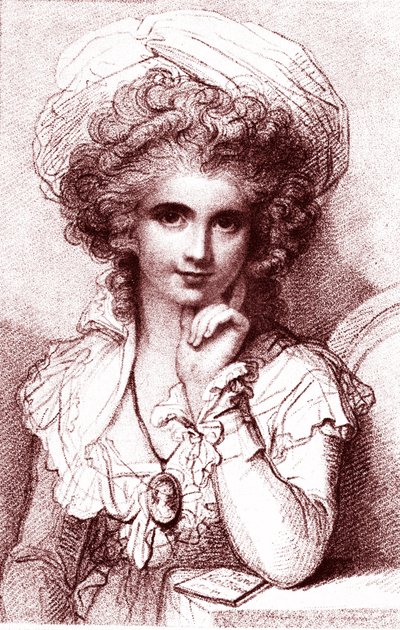 Marie COSWAY (1760-1838), englisch-italienische Malerin. Gravur von Luigi Schiavonetti (1765-1810) von R. Cosway. 1930 von Luigi Schiavonetti