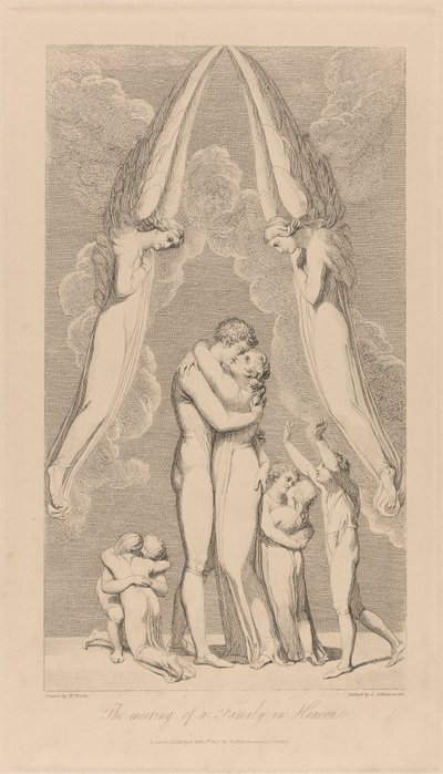 Das Treffen einer Familie im Himmel von Luigi Schiavonetti