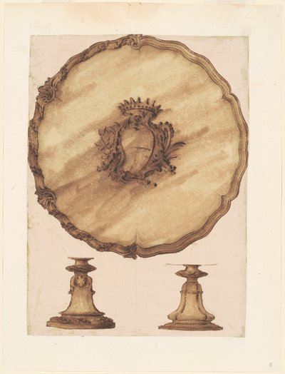 Ein Tablett und ein durchbrochener Sockel von Luigi Valadier