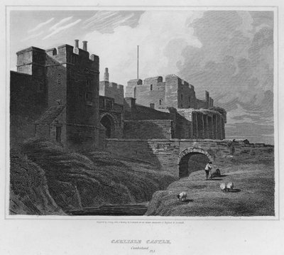 Carlisle Castle, Cumberland (Gravur) von Luke (after) Clennell