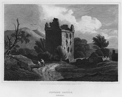 Newark Castle, Selkirkshire von Luke (after) Clennell