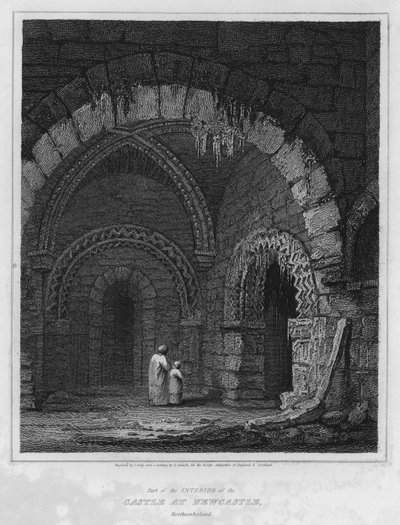 Teil des Inneren des Schlosses in Newcastle, Northumberland von Luke (after) Clennell