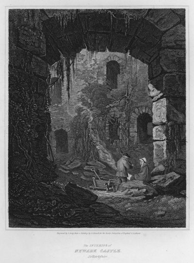 Das Innere von Newark Castle, Selkirkshire von Luke (after) Clennell
