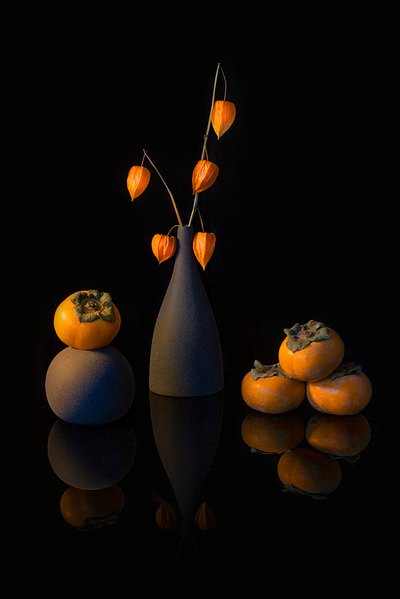 Herbstlaternen und Persimonen von Lydia Jacobs