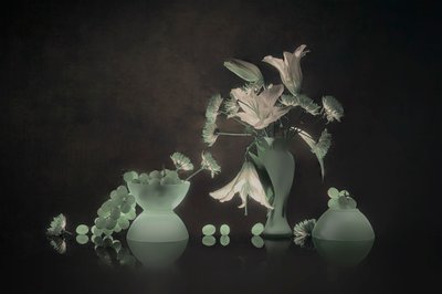 Leuchtende Lilien und Trauben von Lydia Jacobs