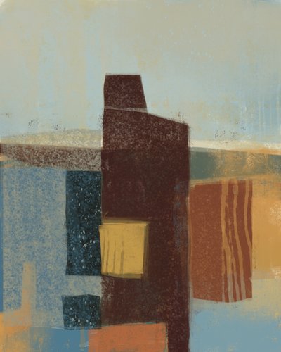 Serene Abstrakte Landschaft von MANSI SAXENA