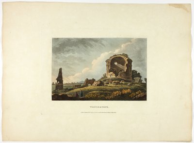 Tempel der Hoffnung, Tafel vierundzwanzig aus den Ruinen von Rom von M. Dubourg