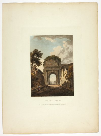 Titusbogen, Platte zehn aus den Ruinen von Rom von M. Dubourg