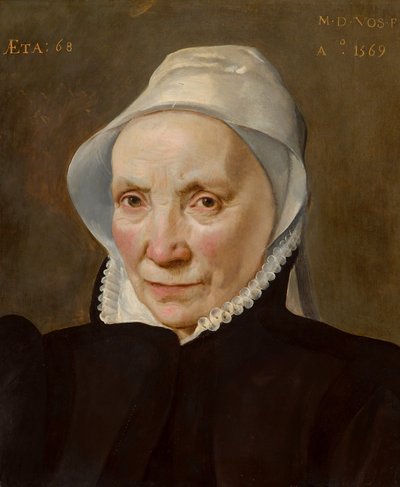 Porträt einer 68-jährigen Frau von Maarten de Vos