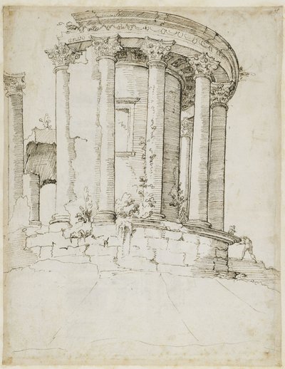 Rundtempel in Tivoli von Maarten van Heemskerck