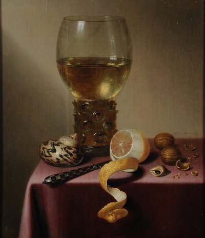 Stillleben mit Zitrone von Maerten Boelema de Stomme