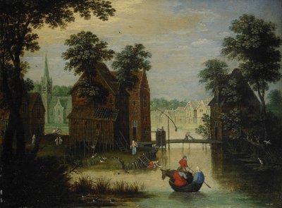 Flusslandschaft mit der Flucht nach Ägypten, 1616 von Maerten Ryckaert