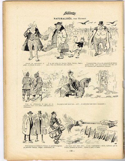 La Baionnette, Satirisch in Farben von Henri Maigrot
