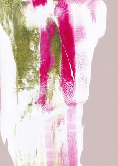 Fuchsia-grüne Striche von Maira Ribena