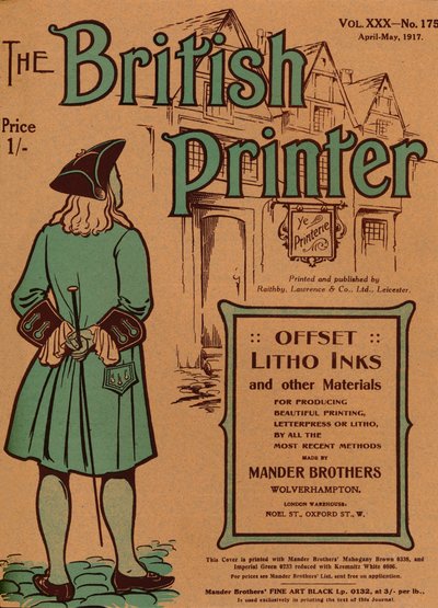 The British Printer Vol. XXX - No. 175 April-Mai, 1917 Umschlag, 1917 von Mander Brothers