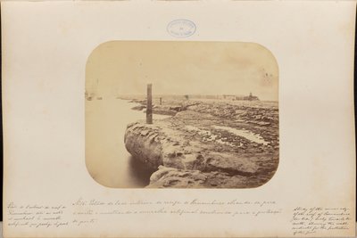 Studie der Innenseite des Riffs von Pernambuco mit Blick nach Norden und Darstellung der künstlichen Mauer zum Schutz des Hafens von Marc Ferrez