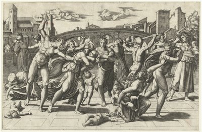 Massaker der Unschuldigen, ca. 1515 von Marcantonio Raimondi