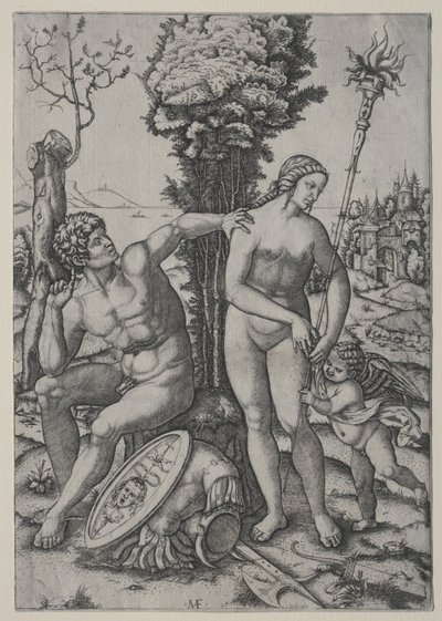 Venus, Mars und Amor, 1508 von Marcantonio Raimondi