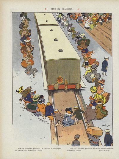 Je mehr sich die Dinge ändern?. Illustration für Le Rire von Marcel Amable O.L. Capy