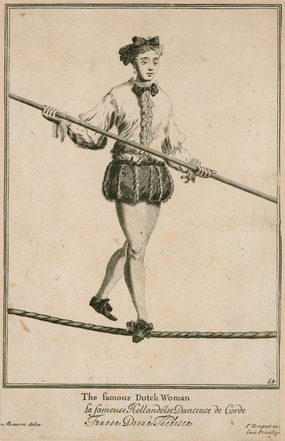 Bartholomew Fair, London: Die berühmte niederländische Frau im Jahr 1687 von Marcellus the Elder Laroon
