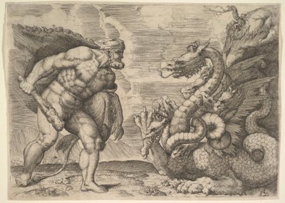 Herkules und die Hydra von Lerna von Marco Angolo del Moro
