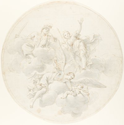 Die Bestrafung von Amor durch Eifersucht in Anwesenheit von Diana und Mars von Marcantonio Franceschini