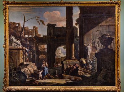 Perspektive mit Ruinen und Figuren von Marco & Sebastiano (1659 1734) Ricci