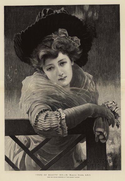 "Schönheitstyp," XII (Stich) von Marcus (after) Stone