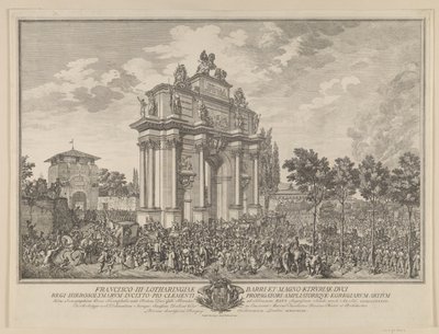 Franz Stephans Ehrenbogen, beim Einzug in Florenz 1739 von Marcus Tuscher