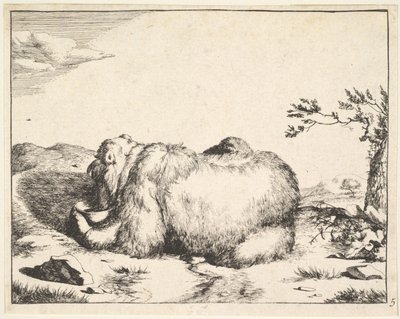 aus der Serie Die Bären, ca. 1664 von Marcus de Bye