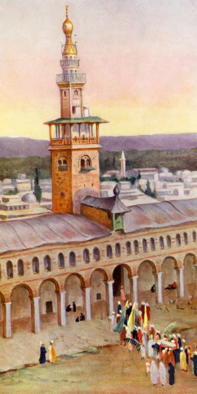 Hof der Großen Moschee, Damaskus von Margaret Thomas