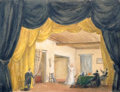 Bühnenbild für Aleksandr Sergejewitsch Dargomyschskis Oper 