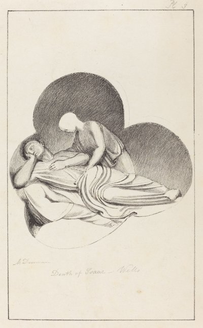 Tod von Isaak, aus der Wells Cathedral von Maria Denman after John Flaxman