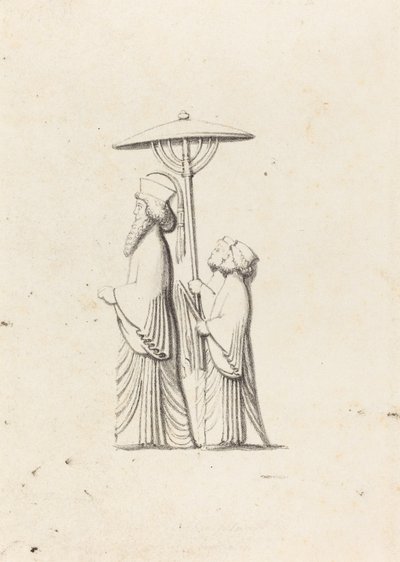 Skulptur in Persepolis, aus Le Bruyns Reisen von Maria Denman after John Flaxman