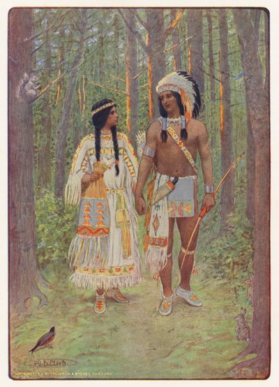 Illustration für Hiawatha von Longfellow von Maria Louise Kirk