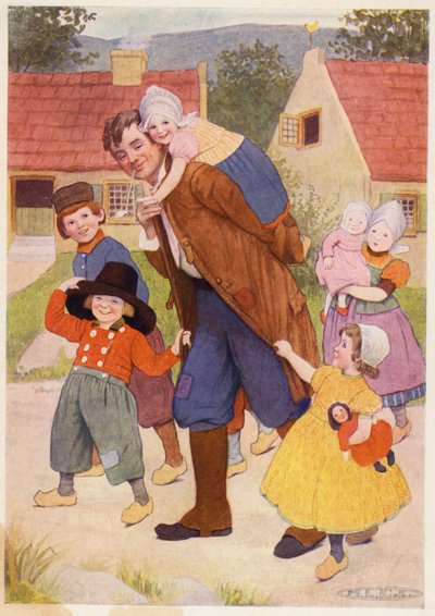 Illustration zur Geschichte von Rip Van Winkle von Maria Louise Kirk