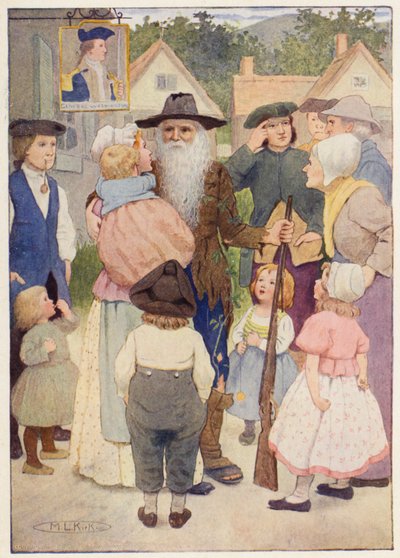 Illustration zur Geschichte von Rip Van Winkle von Maria Louise Kirk
