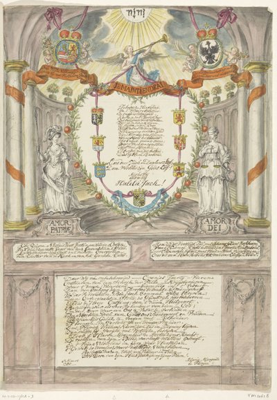 Vers für Prinzessin Wilhelmina zum vierzigsten Geburtstag von Prinz Wilhelm V., 1788 von Maria Margaretha la Fargue