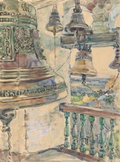 Blick vom Glockenturm der Savino-Storozhevsky-Kathedrale, nahe Zvenigorod, 1891 von Maria Yakunchikova