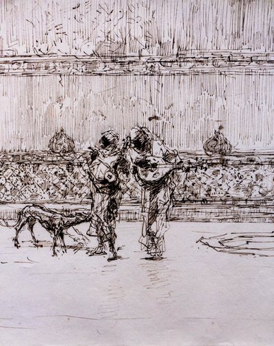 Arabische Musiker vor einem maurischen König, um 1870-71 von Mariano Fortuny