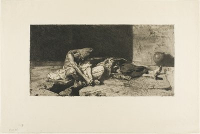 Araber beobachtet den Körper seines Freundes von Mariano Fortuny y Marsal